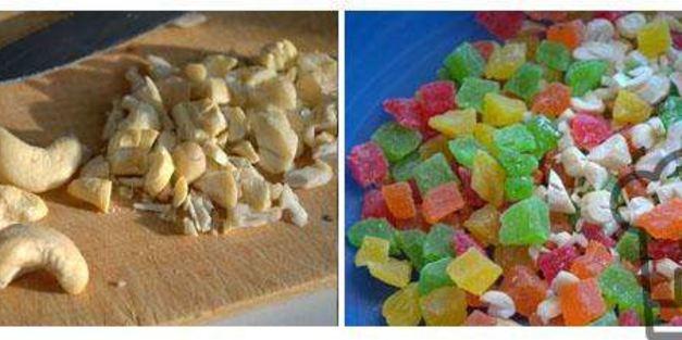 быстрый шоколадный десерт с орехами и цукатами на новый год