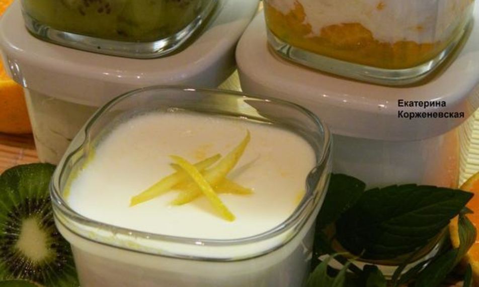 Рецепт йогурт с мандаринами и киви в йогуртнице