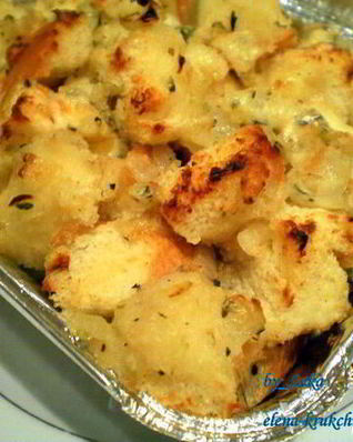 Хлебный пудинг с горгонзолой