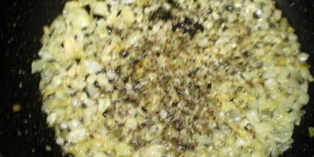 хлебный пудинг с горгонзолой