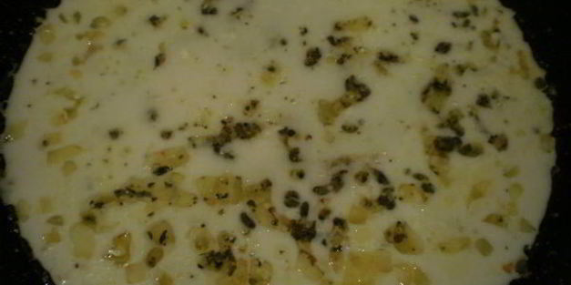 хлебный пудинг с горгонзолой