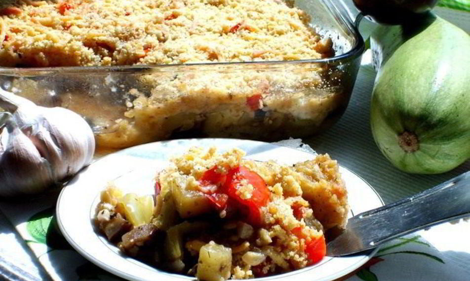 Рецепт крамбл овощной легкий