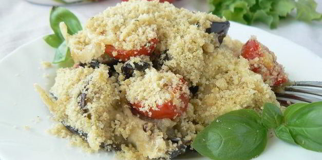 крамбл с овощами и сыром