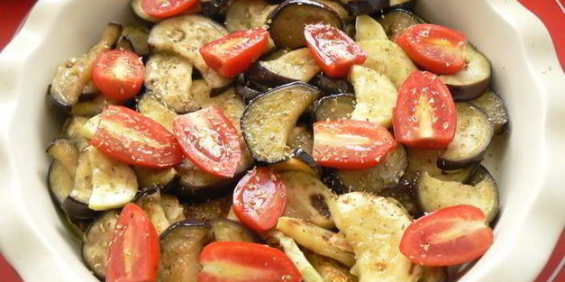 крамбл с овощами и сыром