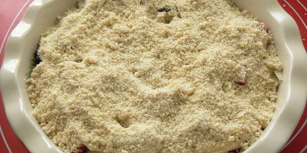 крамбл с овощами и сыром