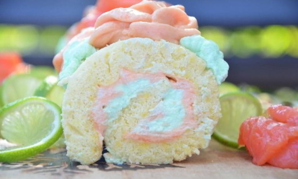 Рецепт бисквитный рулет с лососевым кремом