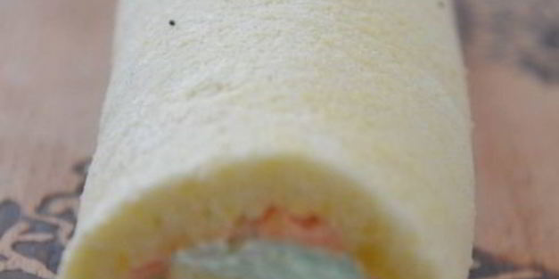 бисквитный рулет с лососевым кремом