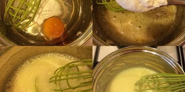 булочки с кремом и изюмом