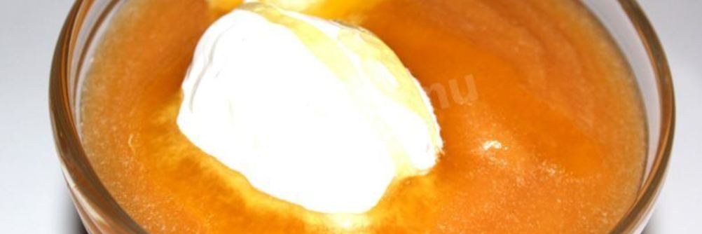 Десерт крем-пюре из тыквы с фруктами