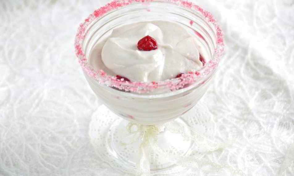 Рецепт десерт вишня с банановым кремом