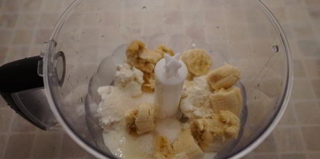 десерт вишня с банановым кремом