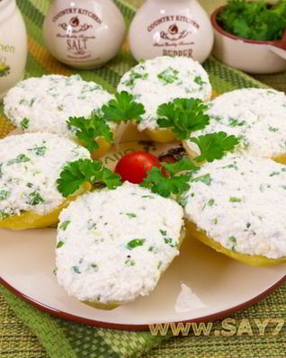 Картофель с творожным кремом