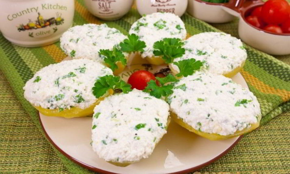 Рецепт картофель с творожным кремом