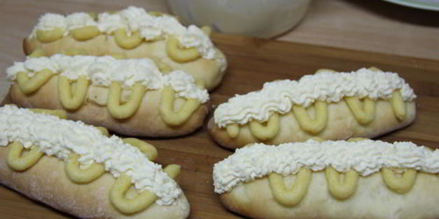 китайские булочки со сливочным кремом