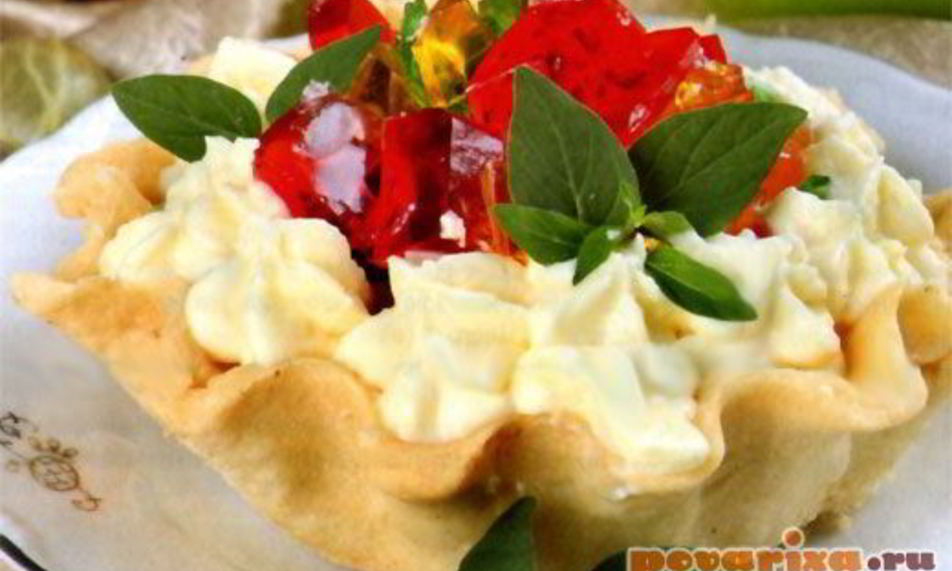 Рецепт корзиночки с кремом