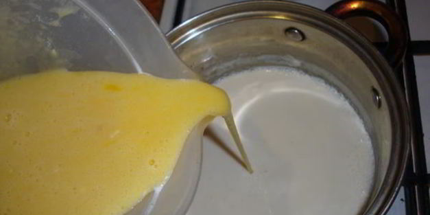 лавандовый заварной крем