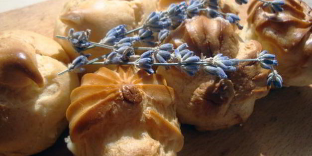 лавандовый заварной крем