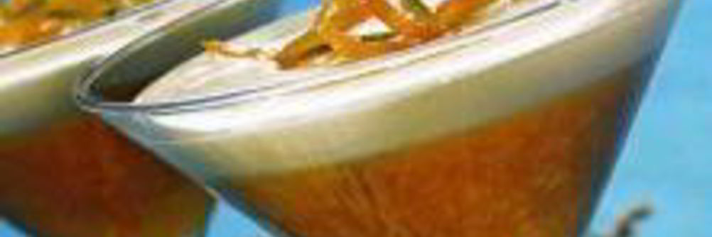 Персиковое пюре с заварным кремом