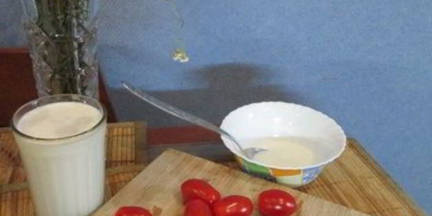 помидоры черри в креме из сыра джюгас