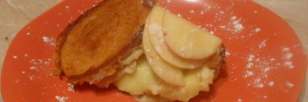 Пудинг из булочки с кремом