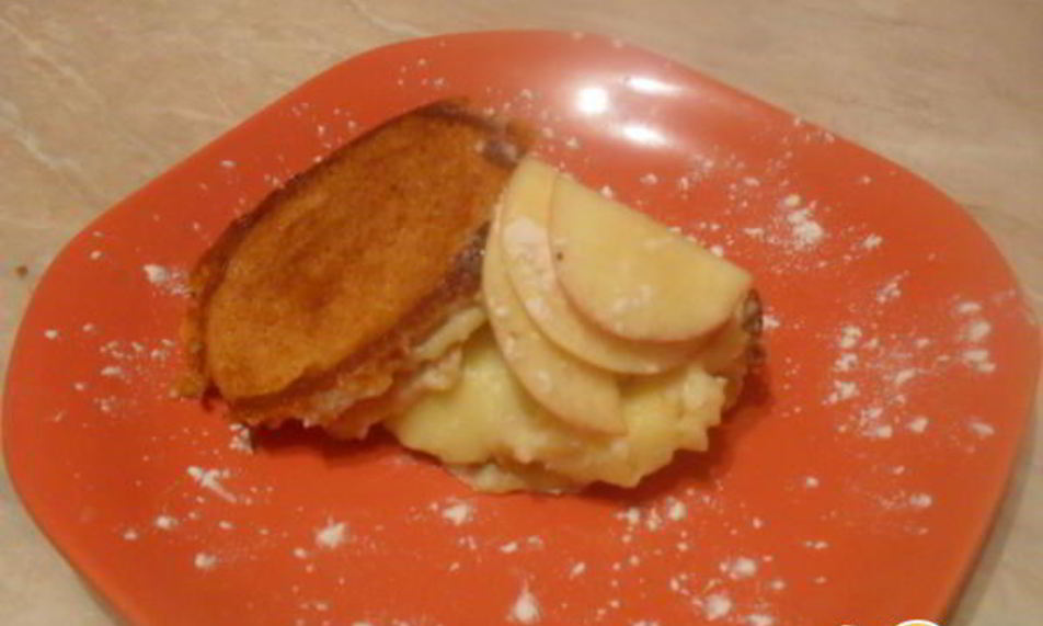 Рецепт пудинг из булочки с кремом