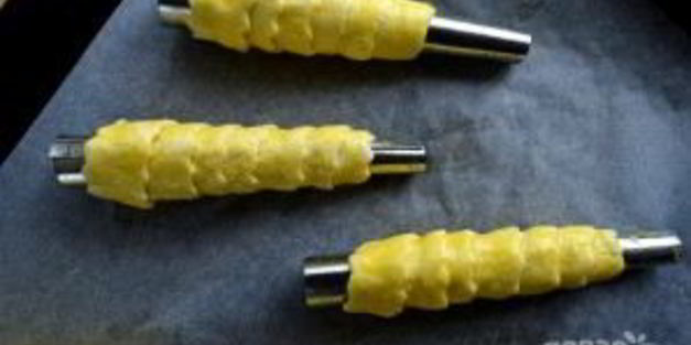 рожки с шоколадным кремом