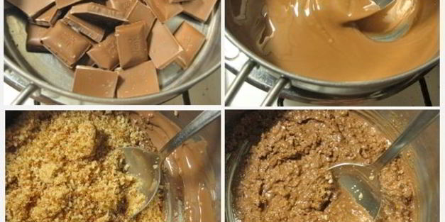 рулет рождественское полено с шоколадно-ореховым кремом