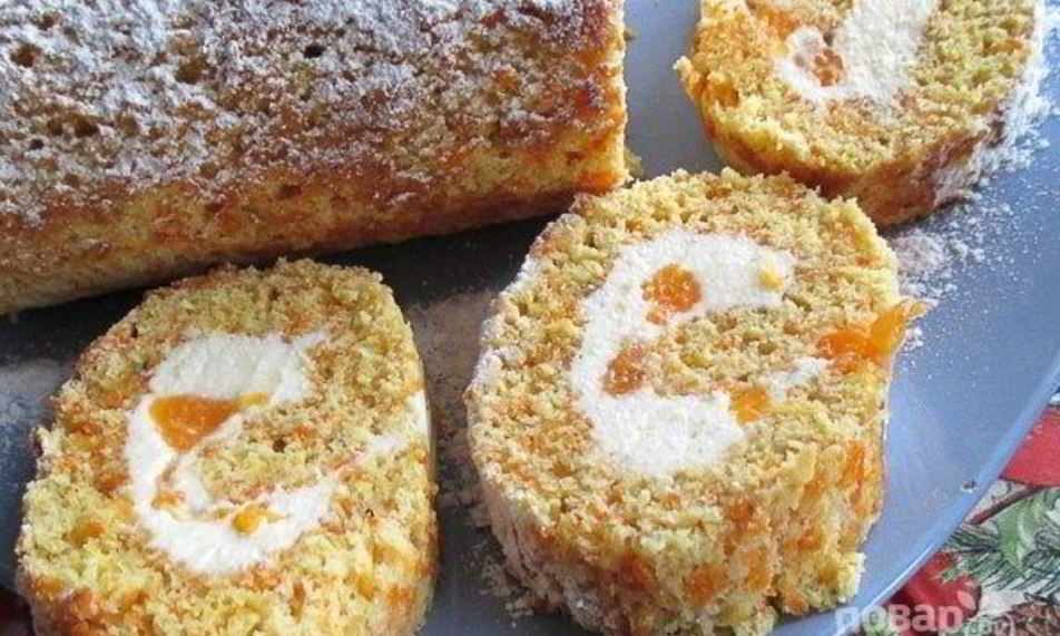 Рецепт рулет с творожным кремом