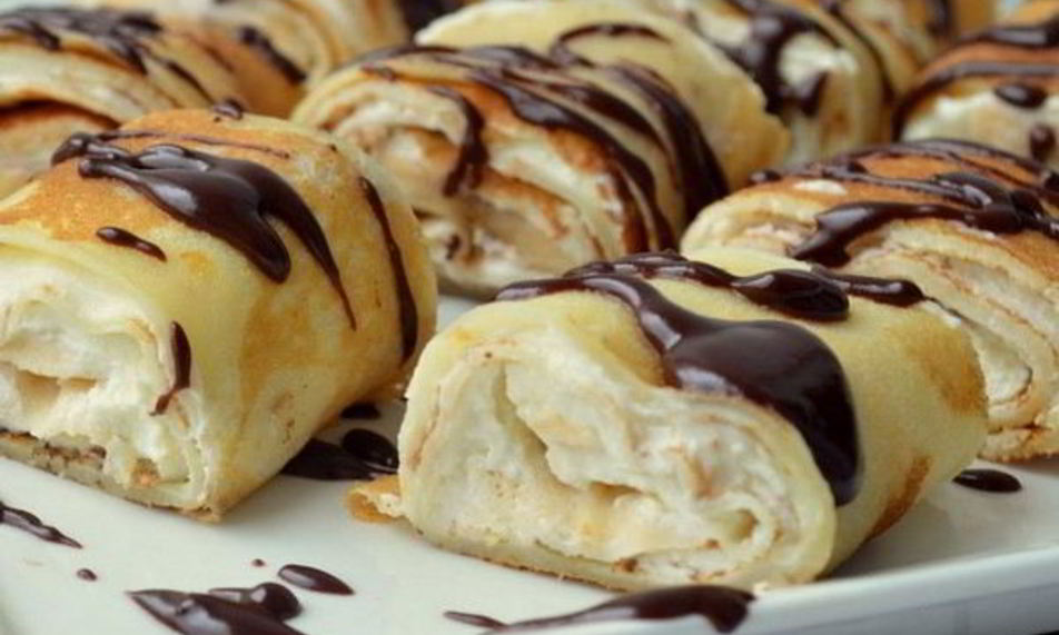 Рецепт рулетики из блинов с творожным кремом