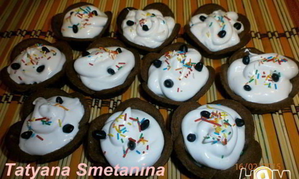 Рецепт шоколадно-кофейные корзинки с кремом