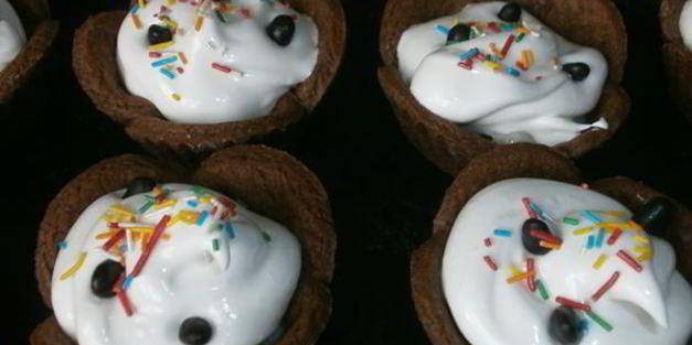 шоколадно-кофейные корзинки с кремом