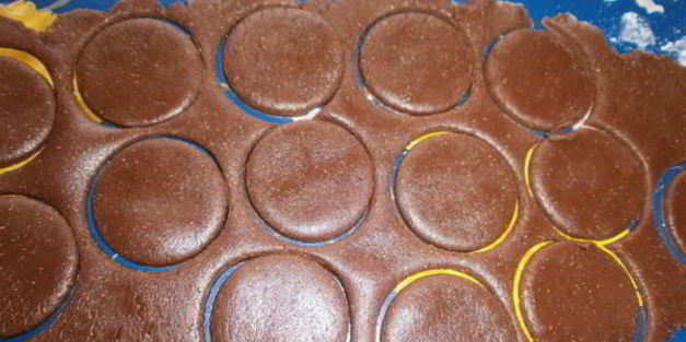 шоколадно-кофейные корзинки с кремом