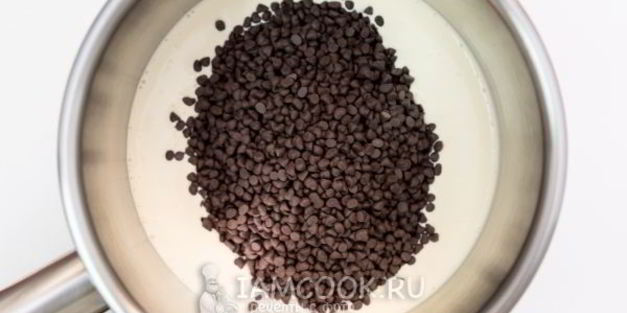 шоколадный крем на сливках