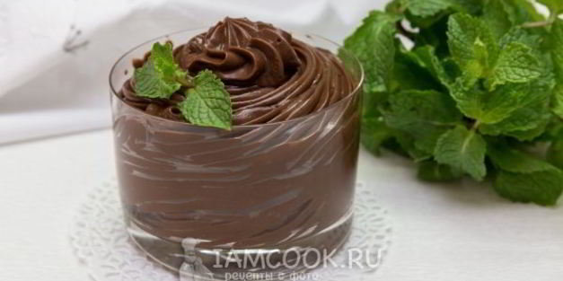 шоколадный крем на сливках