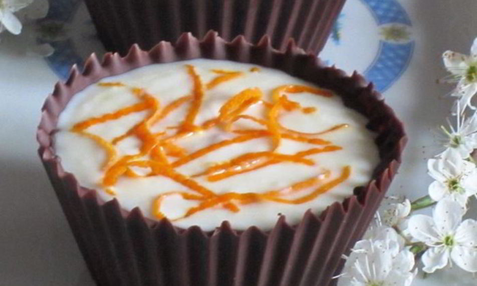 Рецепт шоколадные корзиночки с творожным кремом