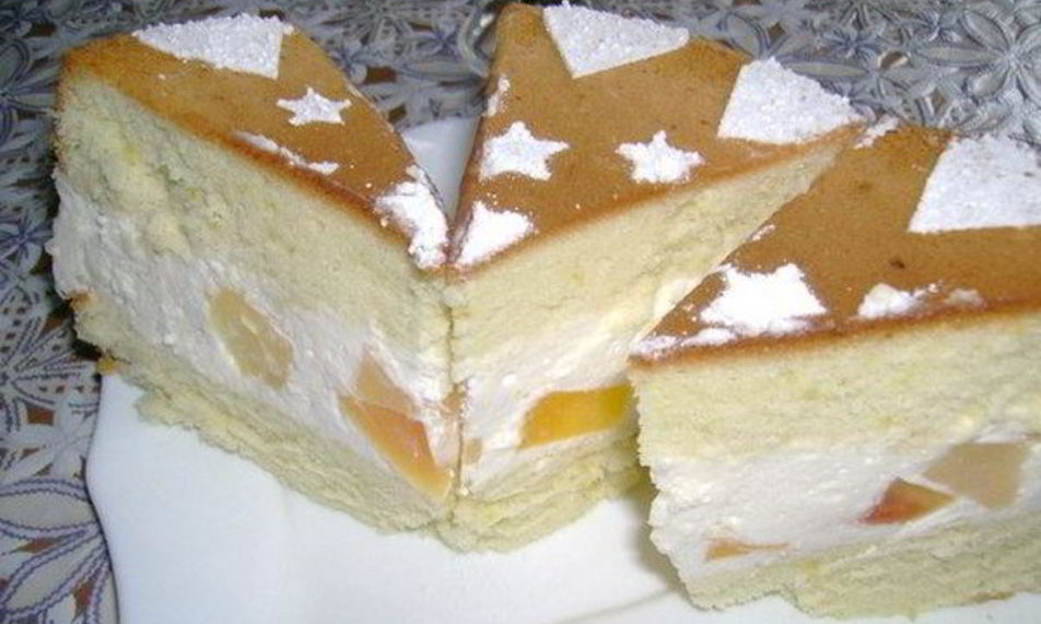 Рецепт сладкий бисквит с творожным кремом