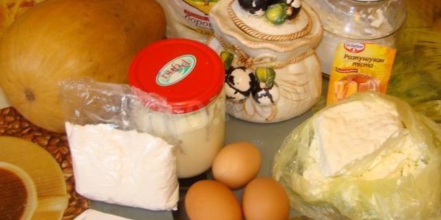 тыквенный рулет с творожным кремом