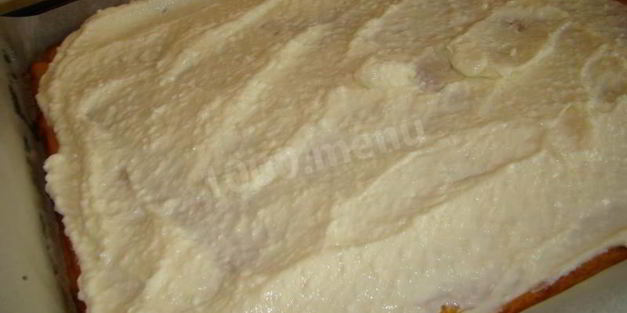 тыквенный рулет с творожным кремом