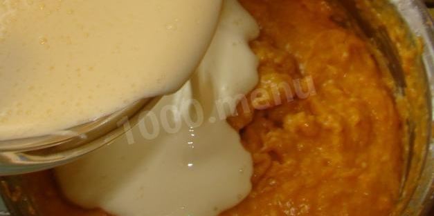 тыквенный рулет с творожным кремом