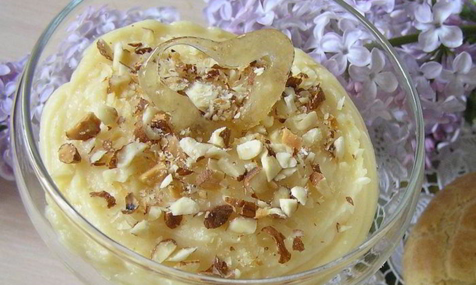 Рецепт заварной крем с миндалем