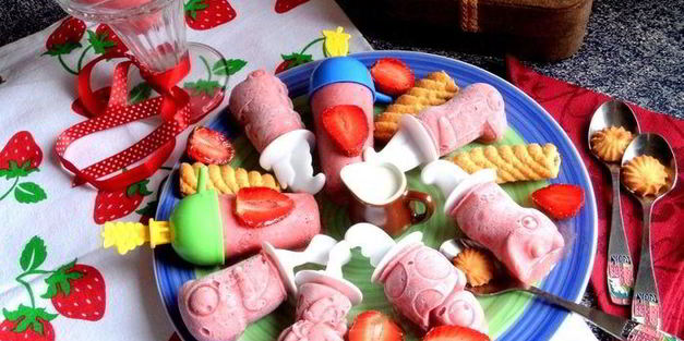 бананово-клубничное мороженое