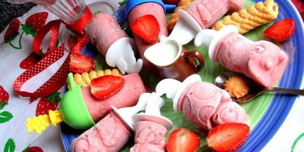 бананово-клубничное мороженое