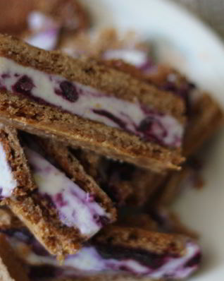 Черничное мороженое-сэндвич