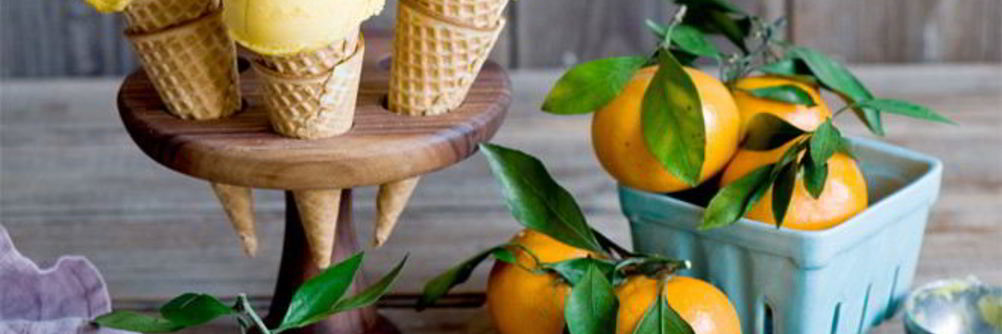Домашнее мандариновое мороженое