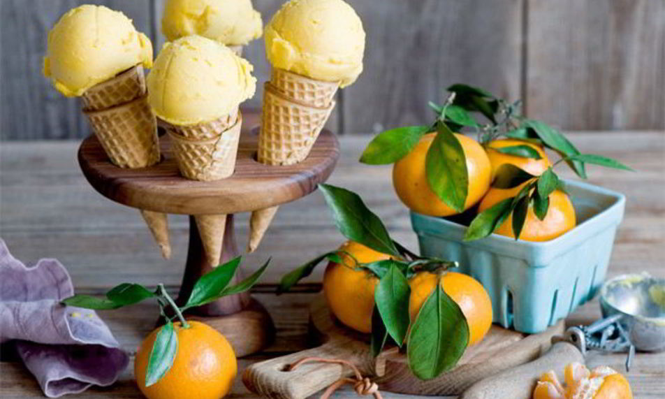 Рецепт домашнее мандариновое мороженое