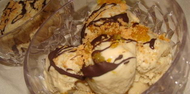 мороженое дуэт банана с апельсином