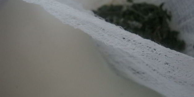 мороженое из зеленого чая с мятой и корицей