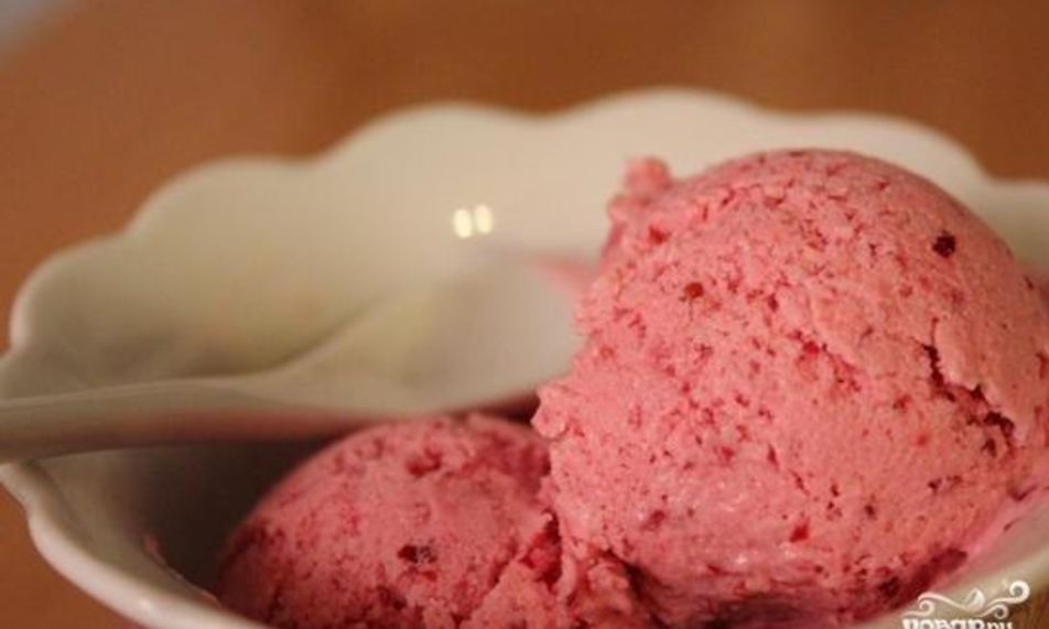 Рецепт мороженое с клюквой