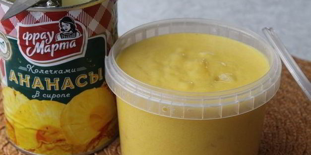 мороженое тропический рай с ананасами