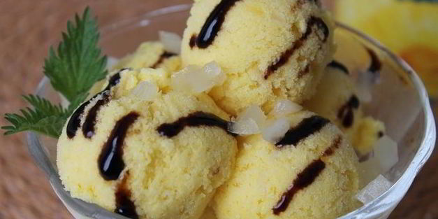 мороженое тропический рай с ананасами